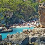 Mallorca-Cala-Llombards Es-Pontas-Bucht-Meer-Touristen