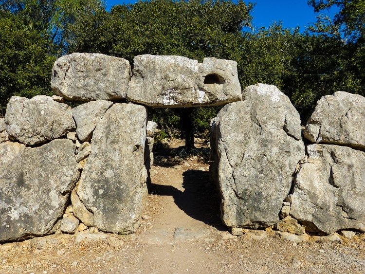 Mallorca Ses Paisses Geschichte Steine Eingang Mauer