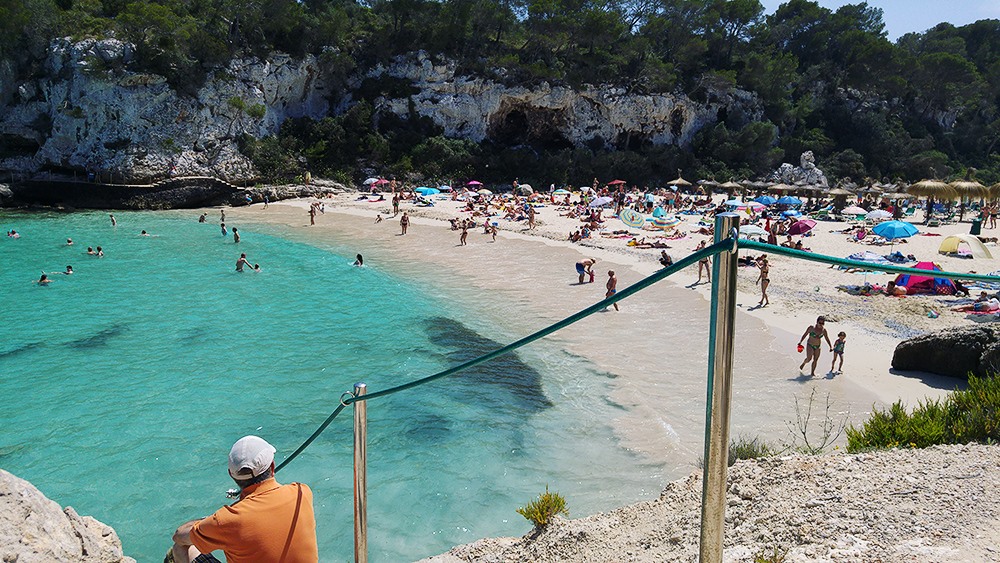 Mallorca Cala Llombards Meer Strand Felsen Ausblick